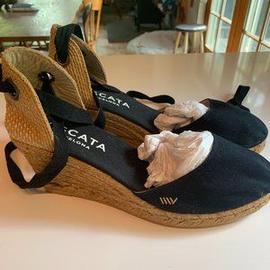 Viscata Sagaro Canvas Lace Up Wedge